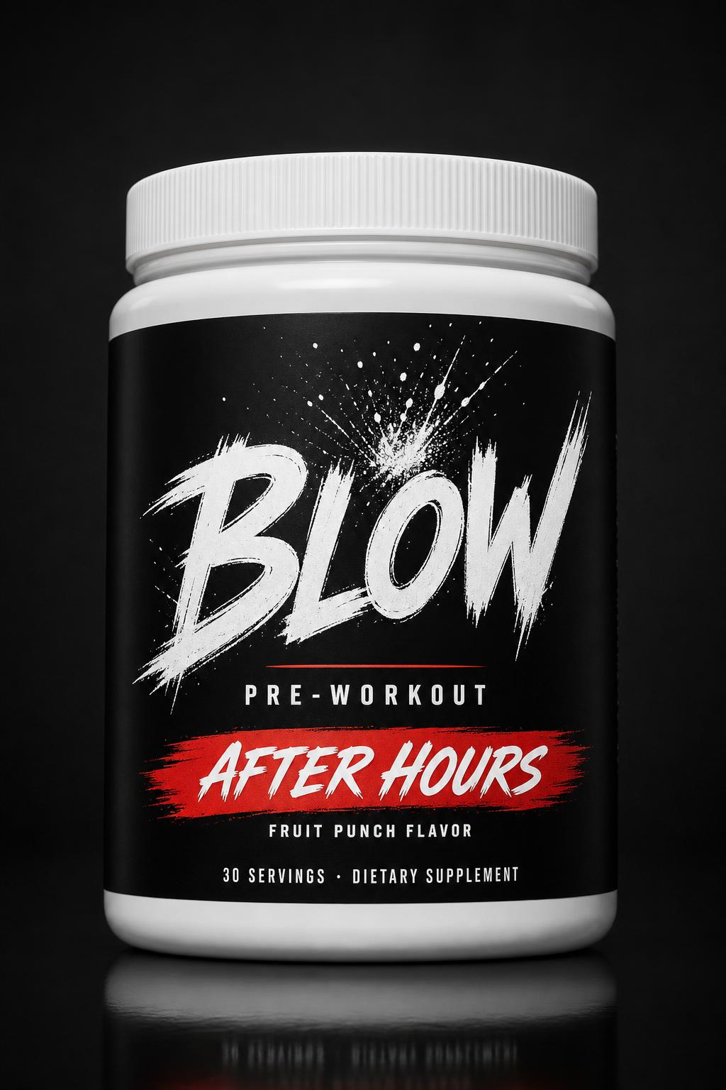 BLOW Pre-Workout After Hours Fruit Punch tub